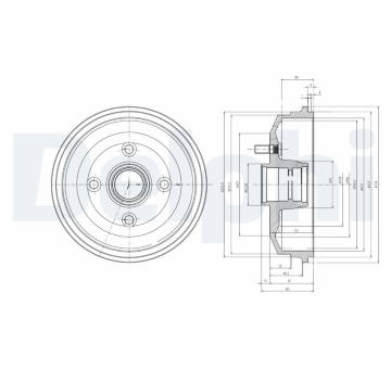 Brzdový buben DELPHI BF468