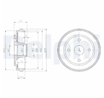 Brzdový buben DELPHI BF473