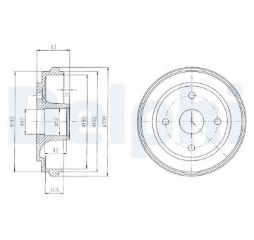 Brzdový buben DELPHI BF474