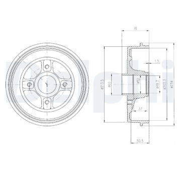 Brzdový buben DELPHI BF480