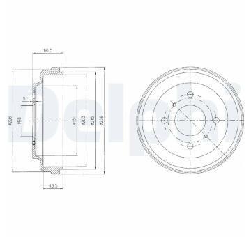 Brzdový buben DELPHI BF481