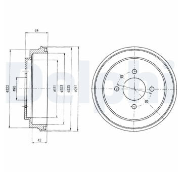 Brzdový buben DELPHI BF485