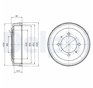 Brzdový buben DELPHI BF497