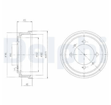 Brzdový buben DELPHI BF498