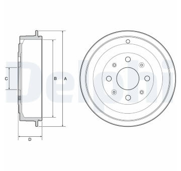Brzdový buben DELPHI BF502