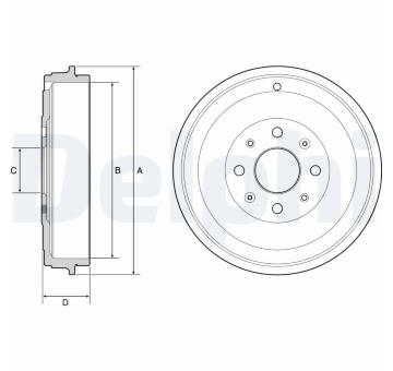 Brzdový buben DELPHI BF503