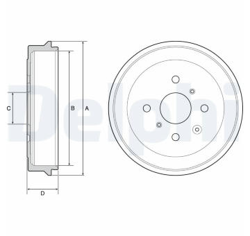 Brzdový buben DELPHI BF506