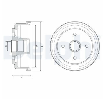 Brzdový buben DELPHI BF507