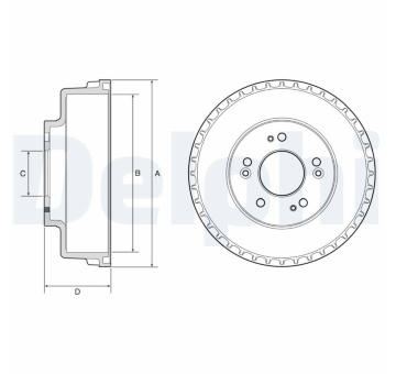 Brzdový buben DELPHI BF508