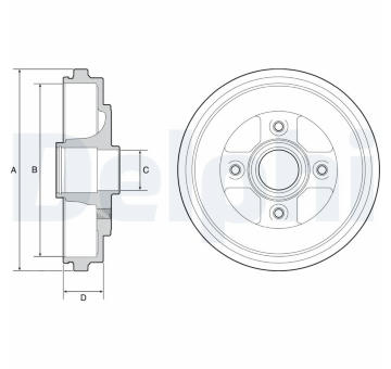 Brzdový buben DELPHI BF509