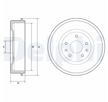 Brzdový buben DELPHI BF513