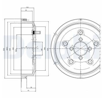 Brzdový buben DELPHI BF514