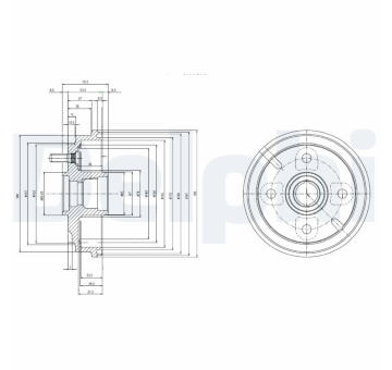 Brzdový buben DELPHI BF518