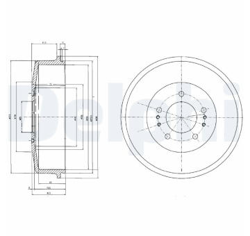 Brzdový buben DELPHI BF520