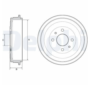 Brzdový buben DELPHI BF528