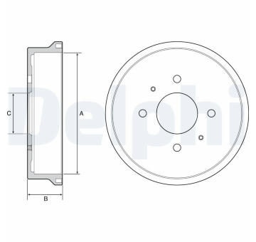 Brzdový buben DELPHI BF529
