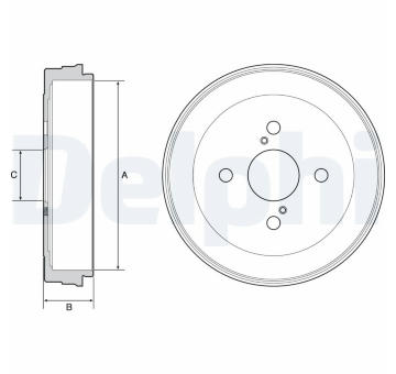Brzdový buben DELPHI BF534