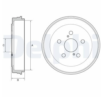 Brzdový buben DELPHI BF536