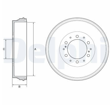 Brzdový buben DELPHI BF537
