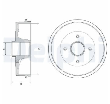 Brzdový buben DELPHI BF538
