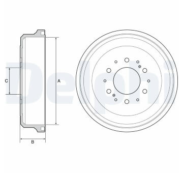 Brzdový buben DELPHI BF539
