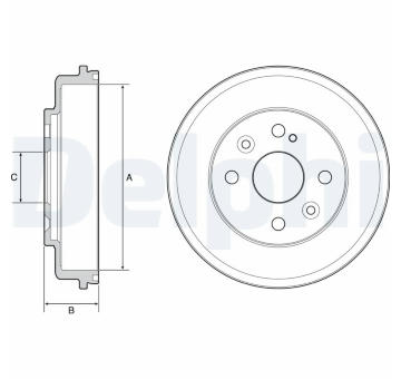 Brzdový buben DELPHI BF542