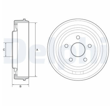 Brzdový buben DELPHI BF543