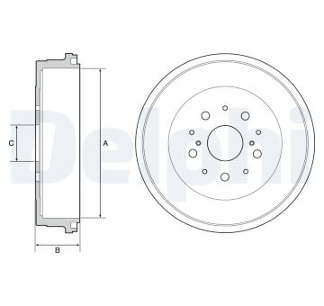 Brzdový buben DELPHI BF545