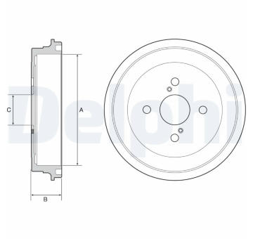 Brzdový buben DELPHI BF547