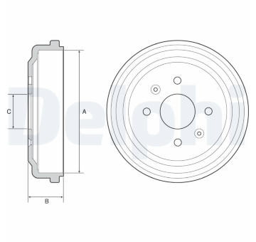 Brzdový buben DELPHI BF548