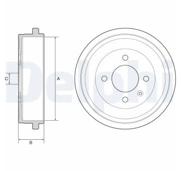 Brzdový buben DELPHI BF549