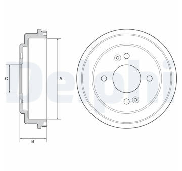 Brzdový buben DELPHI BF550