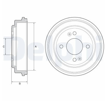 Brzdový buben DELPHI BF551