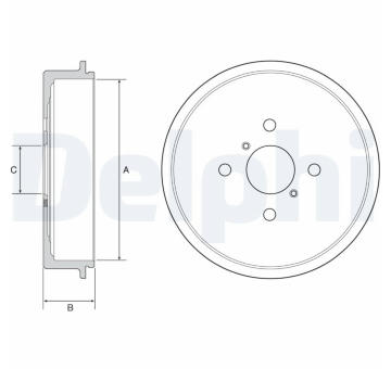 Brzdový buben DELPHI BF552