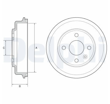 Brzdový buben DELPHI BF554