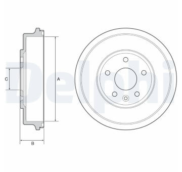 Brzdový buben DELPHI BF556
