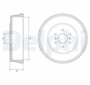 Brzdový buben DELPHI BF557