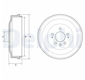 Brzdový buben DELPHI BF558