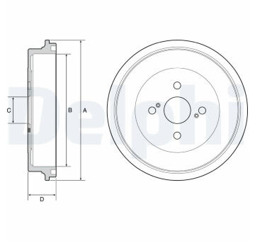 Brzdový buben DELPHI BF560
