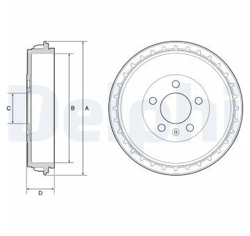 Brzdový buben DELPHI BF564