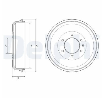 Brzdový buben DELPHI BF569