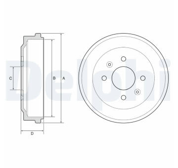 Brzdový buben DELPHI BF570