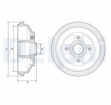 Brzdový buben DELPHI BF571