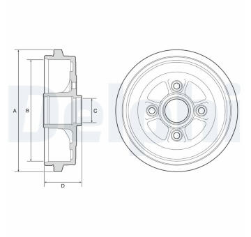 Brzdový buben DELPHI BF574