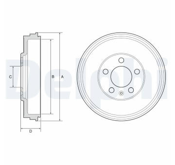 Brzdový buben DELPHI BF575
