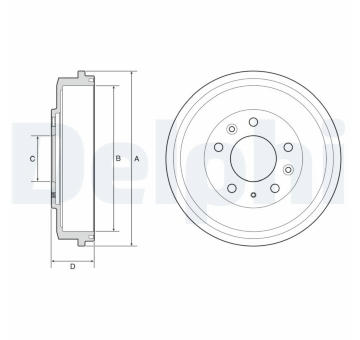 Brzdový buben DELPHI BF579