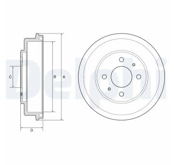 Brzdový buben DELPHI BF582