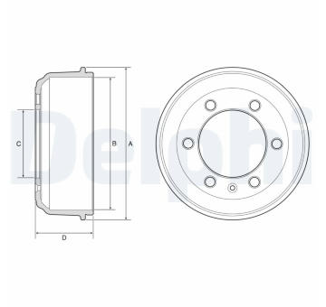 Brzdový buben DELPHI BF583
