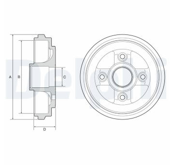 Brzdový buben DELPHI BF584