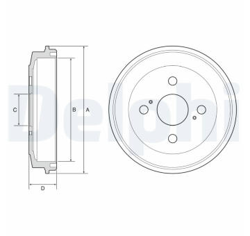 Brzdový buben DELPHI BF588